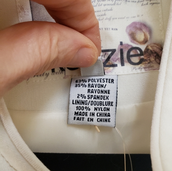 Kenzie, NWT, cropped military style cream color open jacket cardigan, 14 - Picture 7 of 16